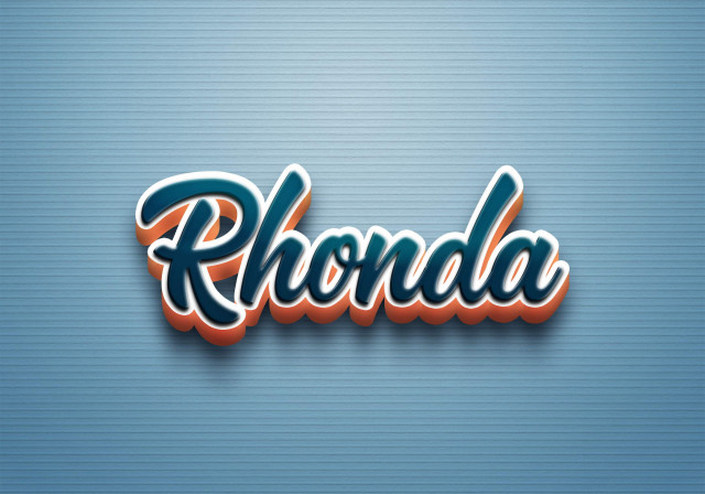 Free photo of Cursive Name DP: Rhonda