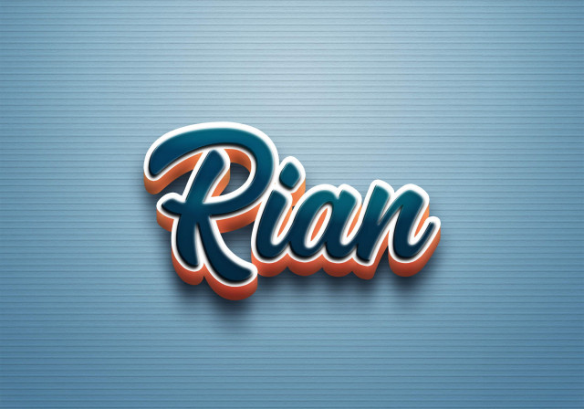 Free photo of Cursive Name DP: Rian