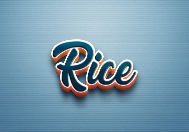 Free photo of Cursive Name DP: Rice