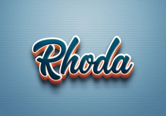 Free photo of Cursive Name DP: Rhoda