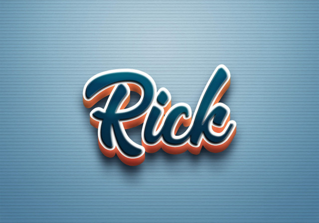 Free photo of Cursive Name DP: Rick