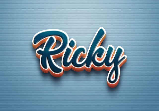 Free photo of Cursive Name DP: Ricky