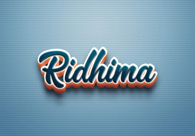 Free photo of Cursive Name DP: Ridhima