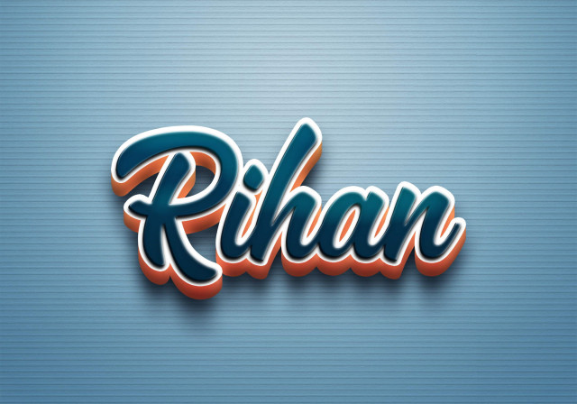 Free photo of Cursive Name DP: Rihan