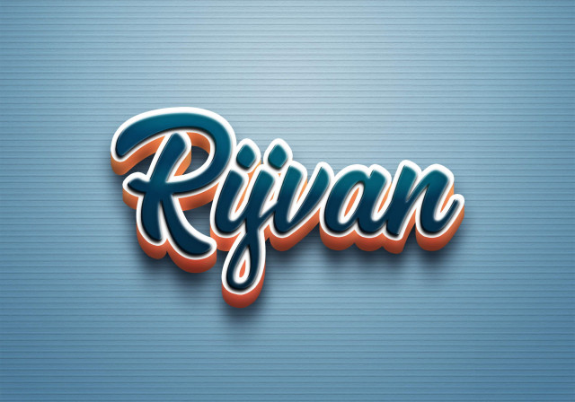 Free photo of Cursive Name DP: Rijvan