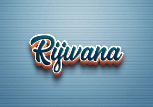 Free photo of Cursive Name DP: Rijwana