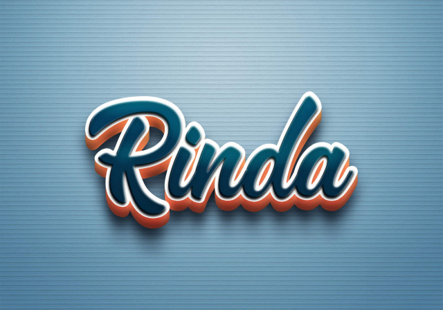 Free photo of Cursive Name DP: Rinda