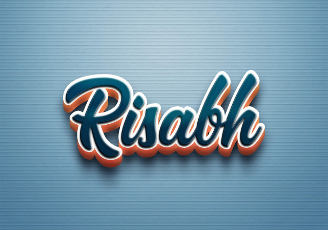 Free photo of Cursive Name DP: Risabh