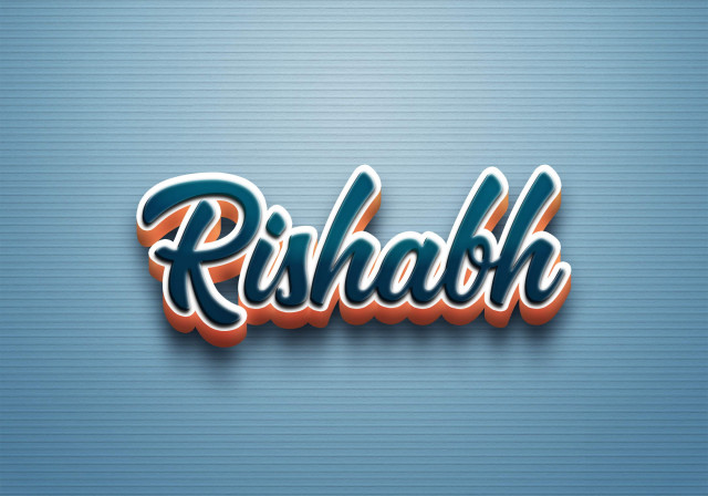 Free photo of Cursive Name DP: Rishabh