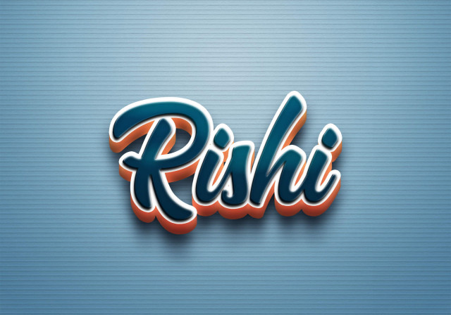 Free photo of Cursive Name DP: Rishi