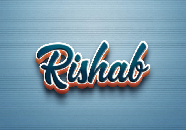 Free photo of Cursive Name DP: Rishab