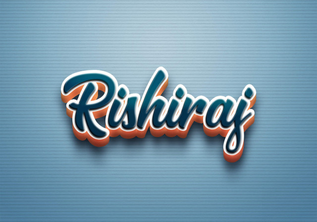 Free photo of Cursive Name DP: Rishiraj