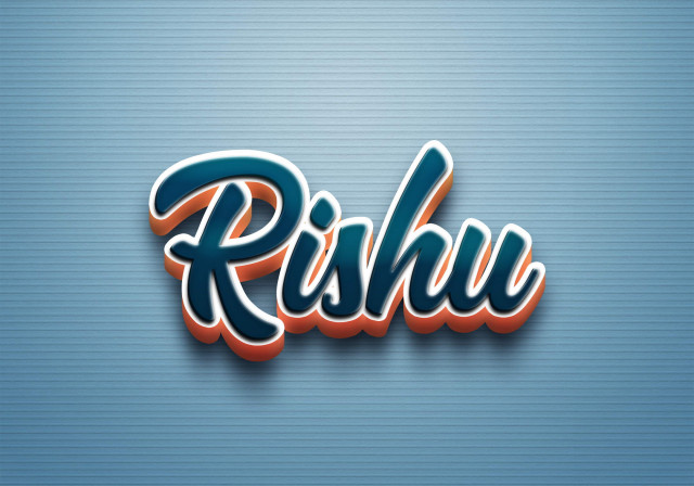 Free photo of Cursive Name DP: Rishu