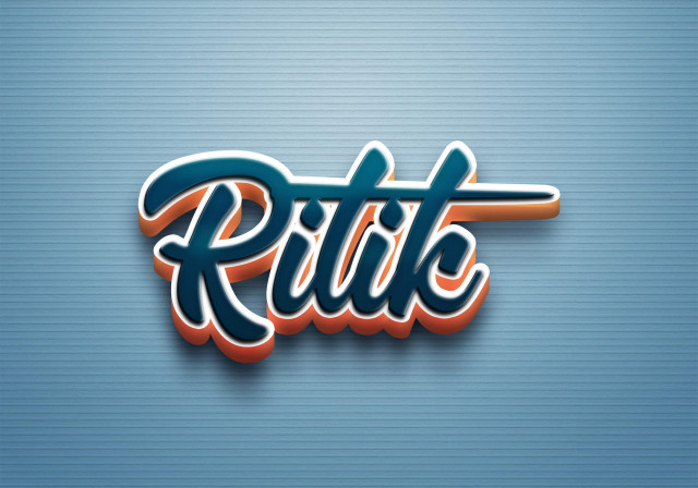 Free photo of Cursive Name DP: Ritik