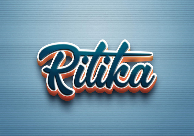 Free photo of Cursive Name DP: Ritika