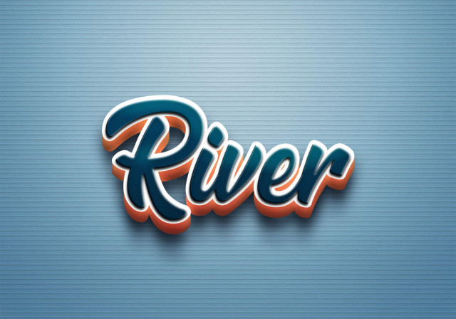 Free photo of Cursive Name DP: River