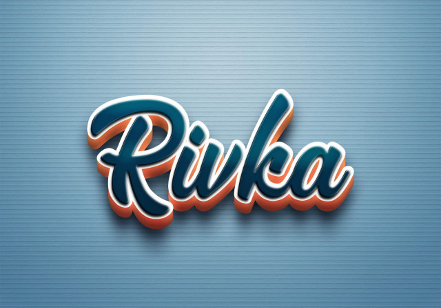 Free photo of Cursive Name DP: Rivka