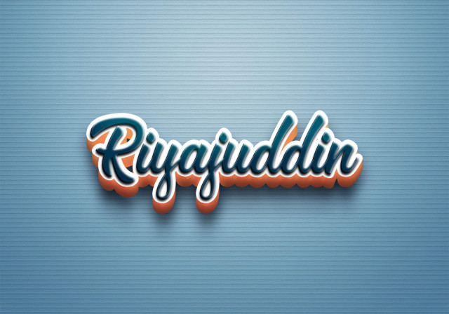 Free photo of Cursive Name DP: Riyajuddin