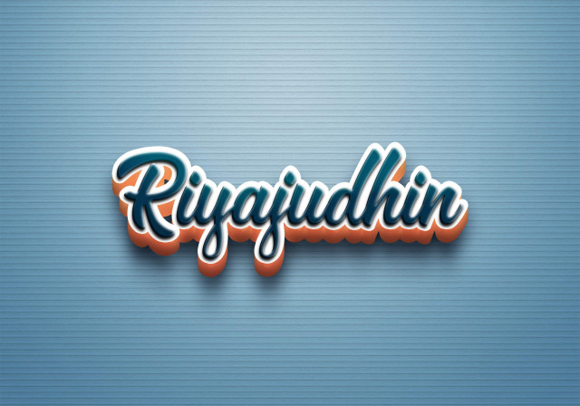 Free photo of Cursive Name DP: Riyajudhin