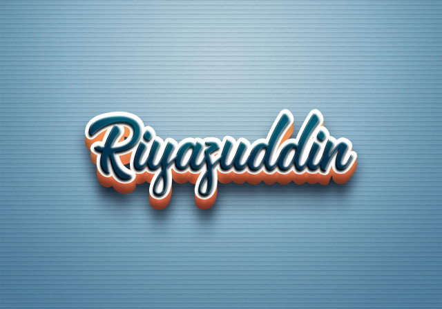 Free photo of Cursive Name DP: Riyazuddin