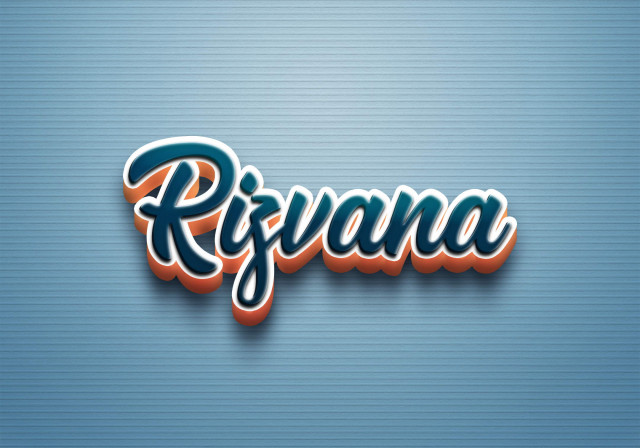 Free photo of Cursive Name DP: Rizvana