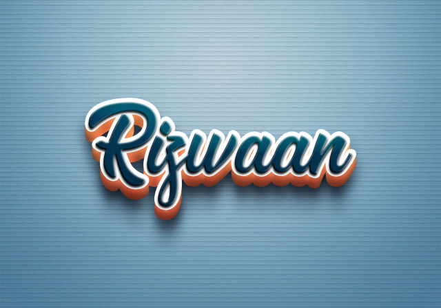 Free photo of Cursive Name DP: Rizwaan