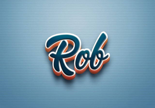 Free photo of Cursive Name DP: Rob