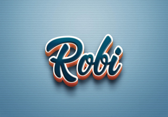 Free photo of Cursive Name DP: Robi