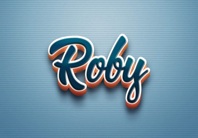 Free photo of Cursive Name DP: Roby