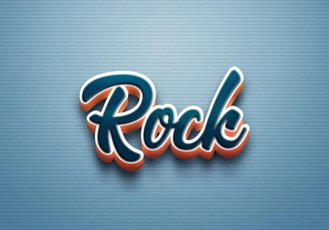 Free photo of Cursive Name DP: Rock