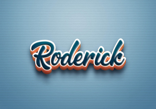 Free photo of Cursive Name DP: Roderick