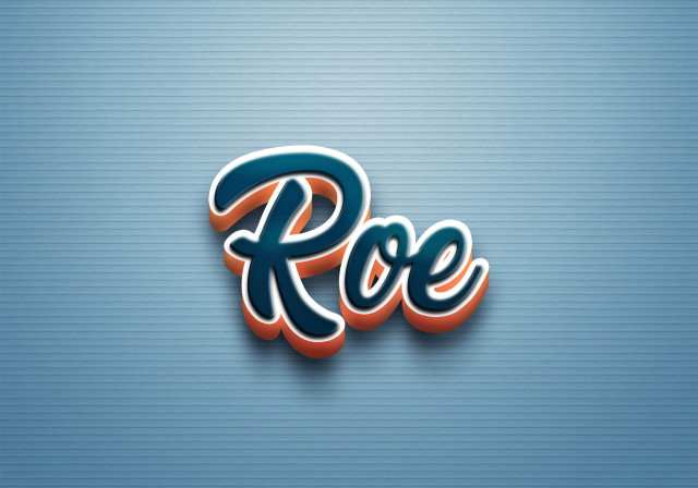 Free photo of Cursive Name DP: Roe