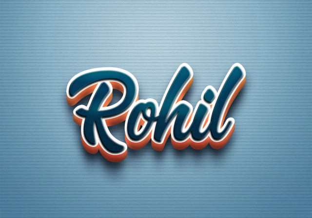Free photo of Cursive Name DP: Rohil