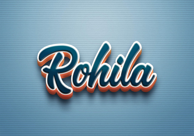 Free photo of Cursive Name DP: Rohila