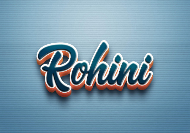 Free photo of Cursive Name DP: Rohini