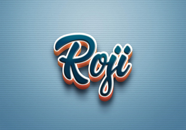 Free photo of Cursive Name DP: Roji