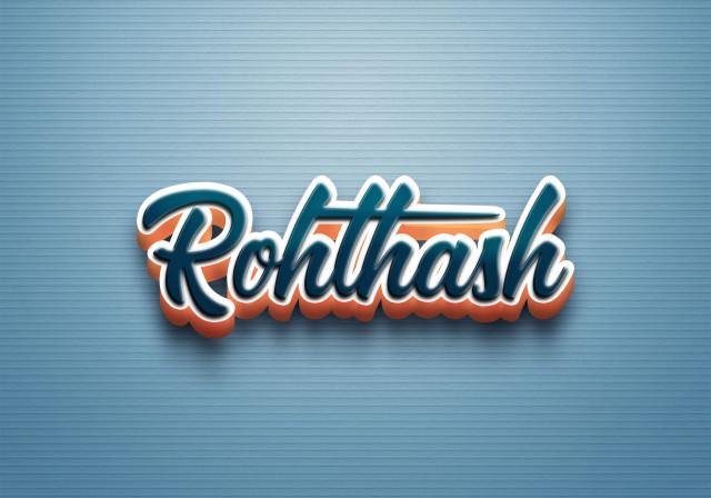 Free photo of Cursive Name DP: Rohthash