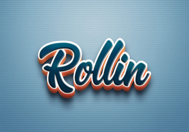 Free photo of Cursive Name DP: Rollin