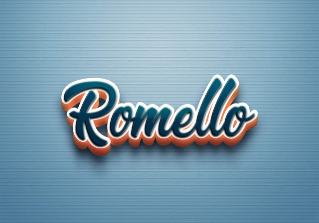 Free photo of Cursive Name DP: Romello