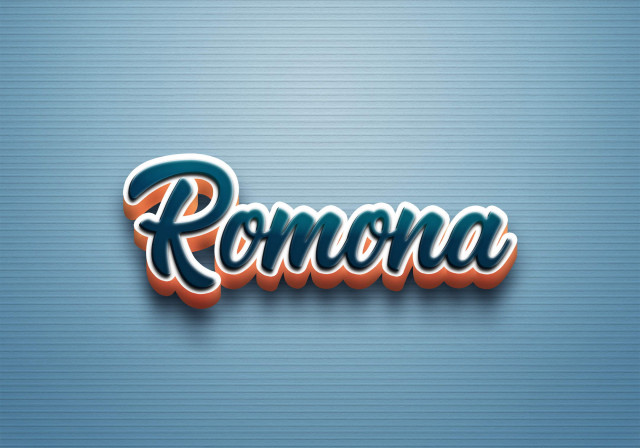 Free photo of Cursive Name DP: Romona