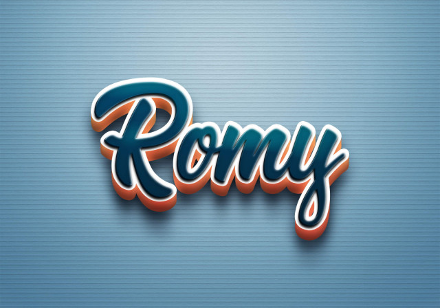 Free photo of Cursive Name DP: Romy