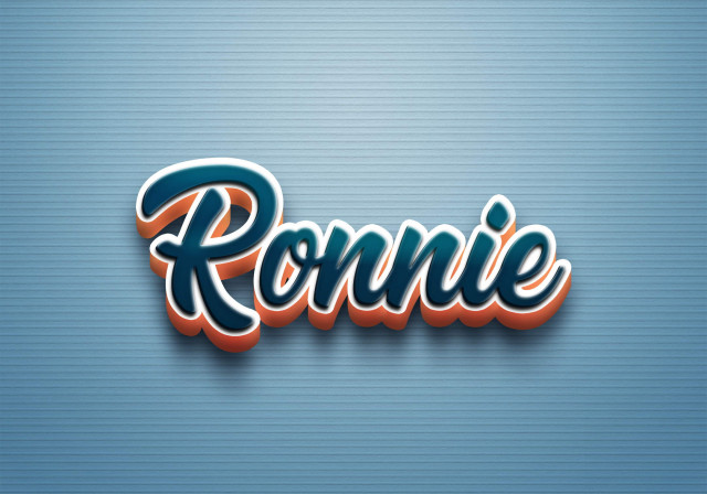 Free photo of Cursive Name DP: Ronnie