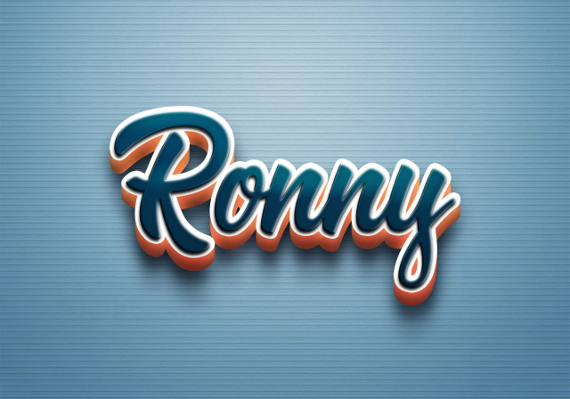 Free photo of Cursive Name DP: Ronny