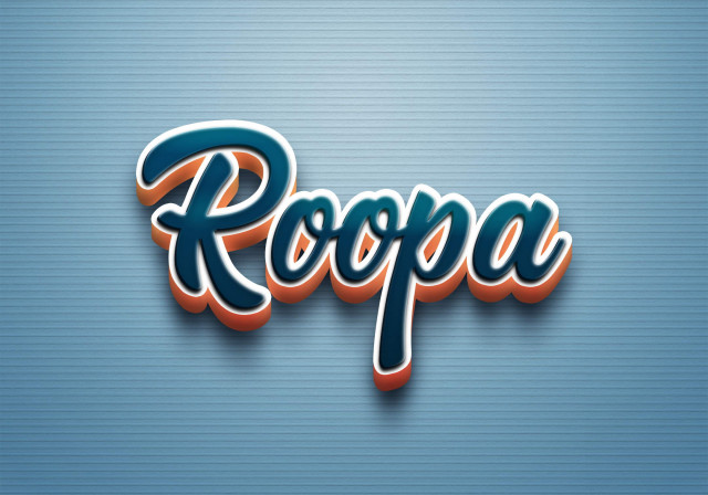 Free photo of Cursive Name DP: Roopa