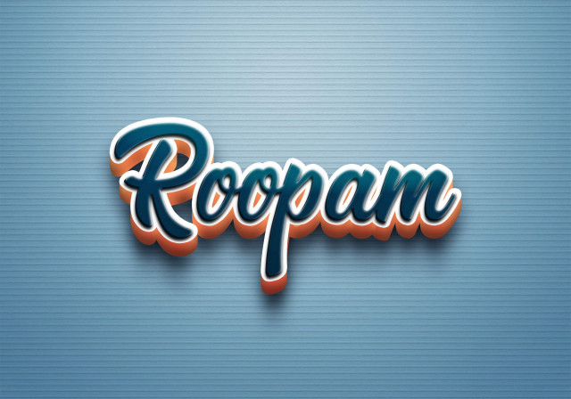 Free photo of Cursive Name DP: Roopam