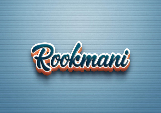 Free photo of Cursive Name DP: Rookmani