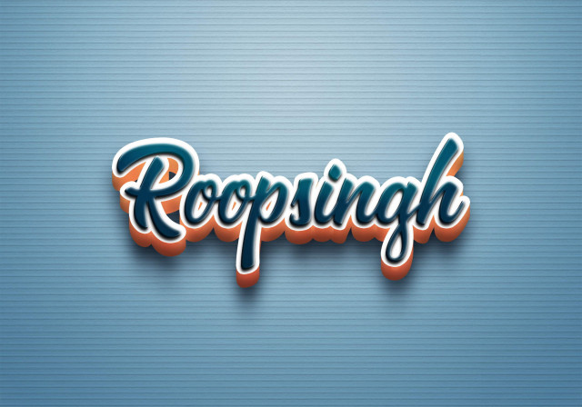 Free photo of Cursive Name DP: Roopsingh