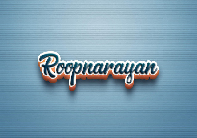 Free photo of Cursive Name DP: Roopnarayan