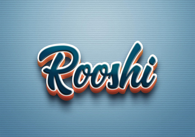 Free photo of Cursive Name DP: Rooshi