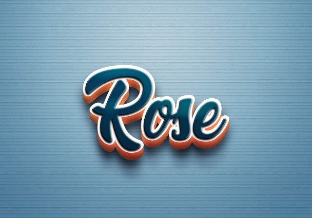Free photo of Cursive Name DP: Rose